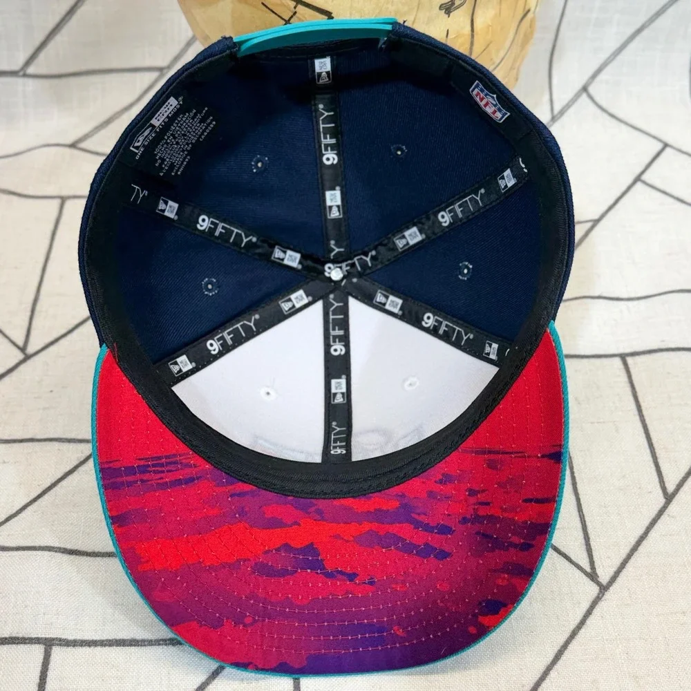 New‎ Era Super Bowl LVII Hat OSFM Navy White Teal 9FIFTY Snapback Cap